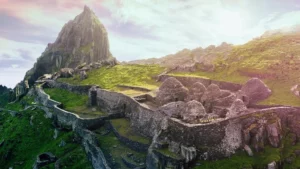 Skellig Michael, Patrimônio Mundial da UNESCO, localizada na costa do Condado de Kerry, na Irlanda, é conhecida como um dos locais icônicos de filmagem na Irlanda.